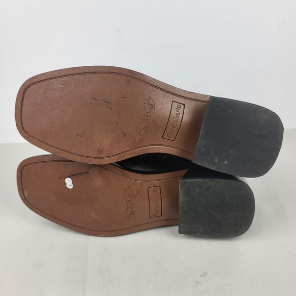 Franco Sarto Chelsea Black Leather Ankle Boots Size 6M - Picture 13 of 15